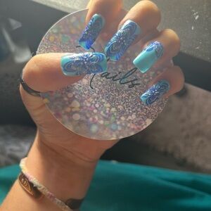 Blue and Turquoise Nail Art Set